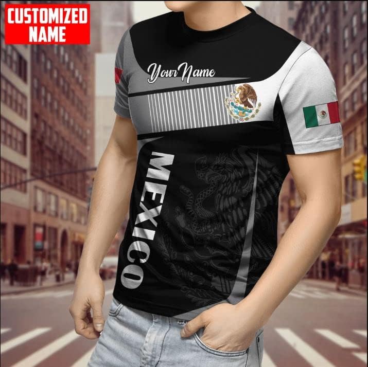 Paniprints Personalized Name Mexican Shirts for Men, Customized Mexico Shirts for Men, Mexico Shirts for Women Mexico Shirt