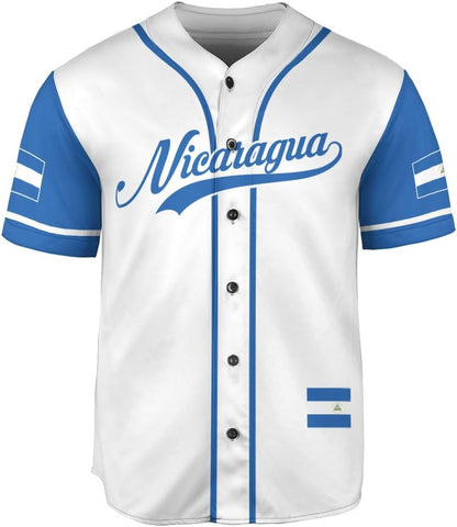 Podagree Personalized Nicaragua Baseball Jersey Shirt Name Nicaraguan Baseball Jersey for Men & Women Nicaraguan Camisas