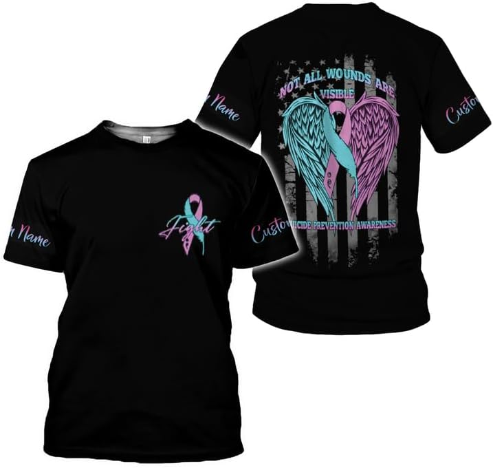 Vybonz Personalized Suicide Awareness Shirt, Suicide Prevention Awareness, Mental Health Awareness, Mental Health Clothing