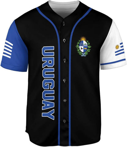 Leprints Personalized Uruguay Jersey, Uruguay Soccer Shirt Baseball Uruguay Flag Jersey for Men Women Country Shirts