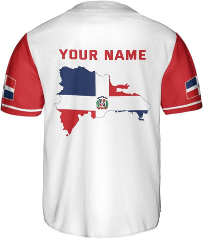 Podagree Personalized Dominican Republic Baseball Jersey Shirt,Team Name Republic Dominicana Baseball Jersey for Men,Women