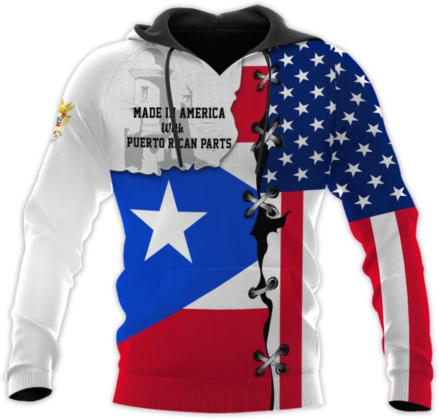 Suseaz Personalized Puerto Rico Shirts, Puerto Rican Pride Flag Tshirt Hoodie for Men and Women, Camisa Puerto Rico Shirt