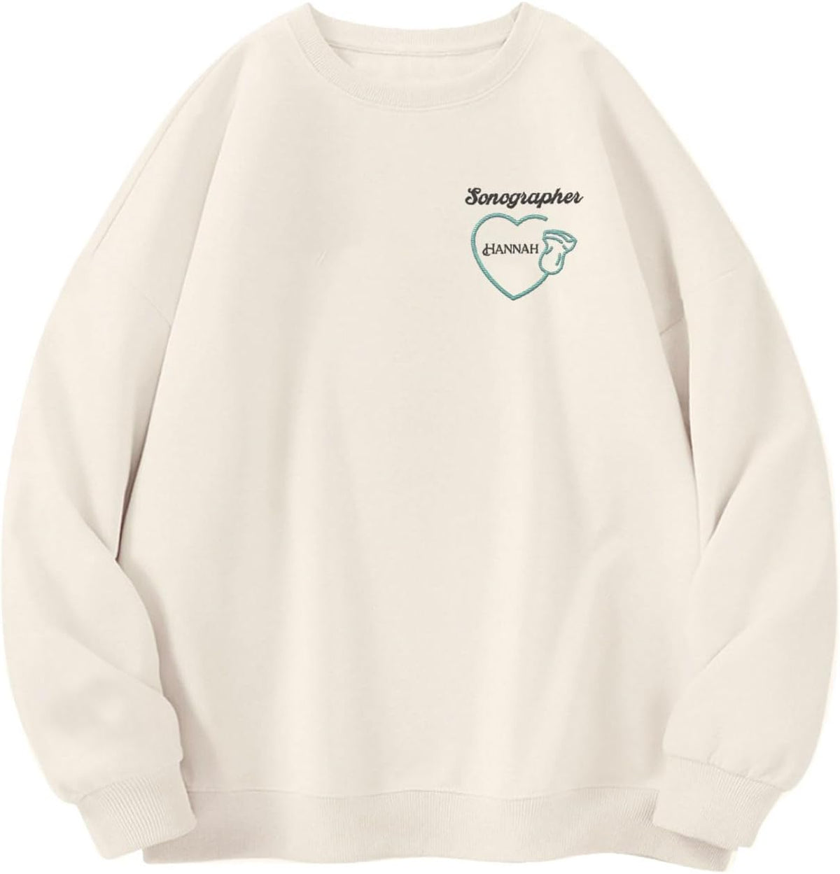 Custom Sonographer Embroidered Sweatshirt Ultrasound Tech Gifts For Women Sonography Technician Graduation Gift Sonographers