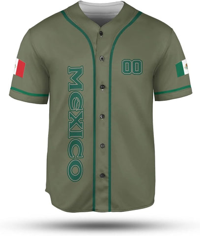 Mostefy Custom Mexico Baseball Jerseys Mexican Eagle & Flag Shirt for Teams, Mexico Shirts for Men & Women Size S-5XL