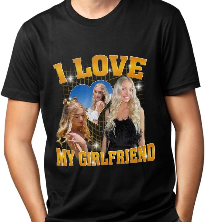 Personalized Your Own Bootleg Rap Tee Shirts for Girlfriend & Boyfriend, Custom Graphic Tees, Custom Your Text Birthday Gift