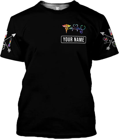 Custom Er Nurse Shirts for Women Future Nurse Shirt 3D Nursing Shirts for Nurses Emergency Nurse Shirt CNA Shirts CNA Shirt