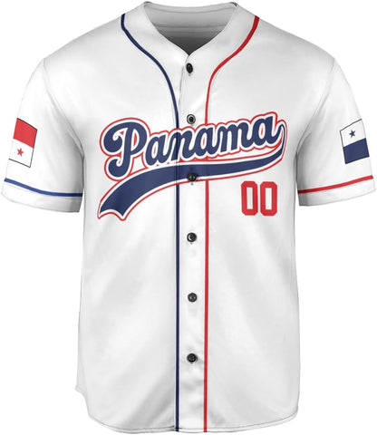Personalized Panama Baseball Jersey Camisa Shirt, Panamanian Flag Jersey, Panamanian Pride Jersey for Men and Women