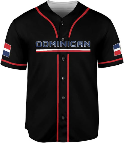 Podagree Personalized Dominican Republic Baseball Jersey Shirt,Team Name Republic Dominicana Baseball Jersey for Men,Women