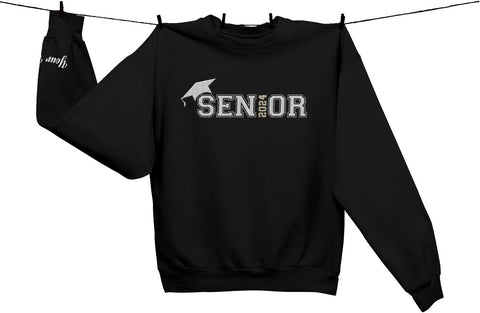 MAPrints Personalized Senior 2024 Embroidered Sweatshirt, Graduation 2024 Class Of 2024 Senior Class Of 2024 Graduation Shirt