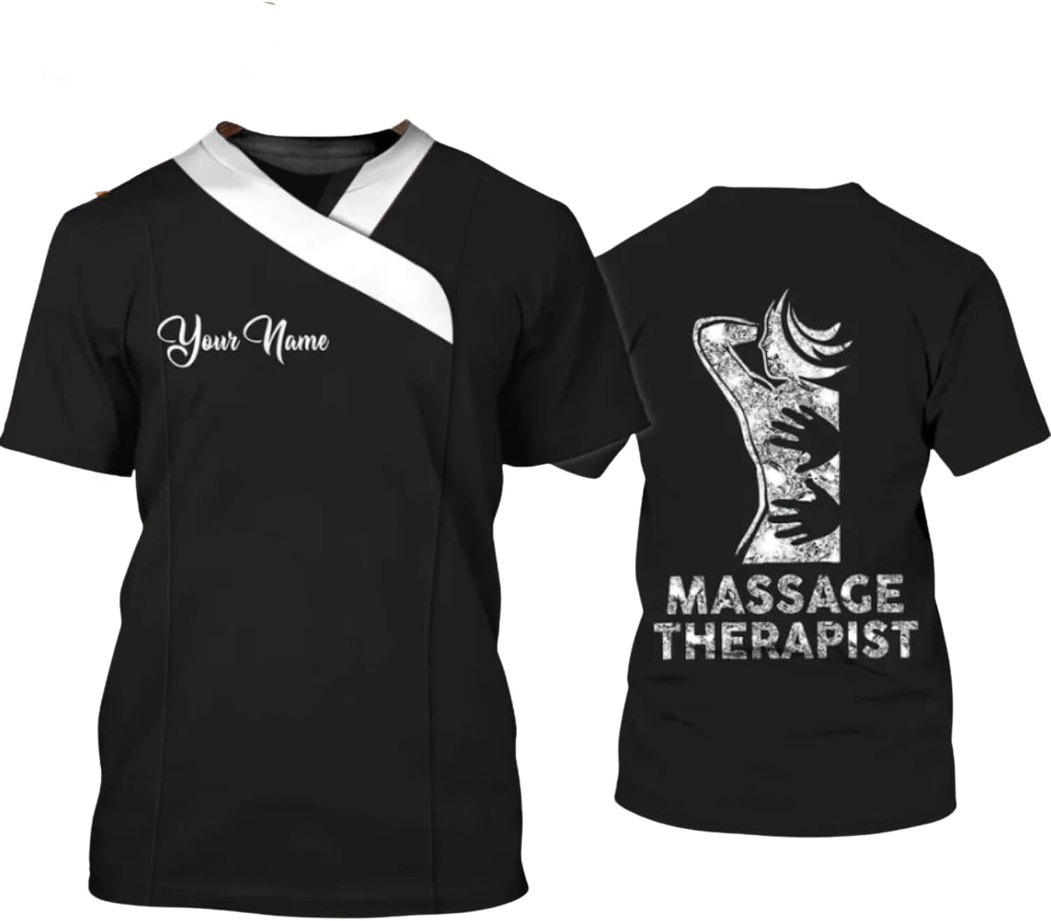 MAPrints Personalized Massage Therapist T Shirt 3D All Printing, Massage Shirt, Massage Therapist Shirts for Women S-5XL