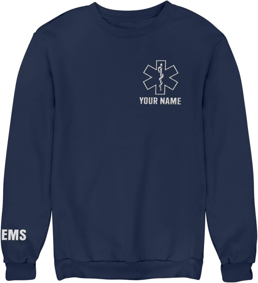 Leeprints Personalized EMT Embroidered Sweatshirt EMS Sweatshirt EMS Hoodie Paramedic Uniform Emergency Medical Technician