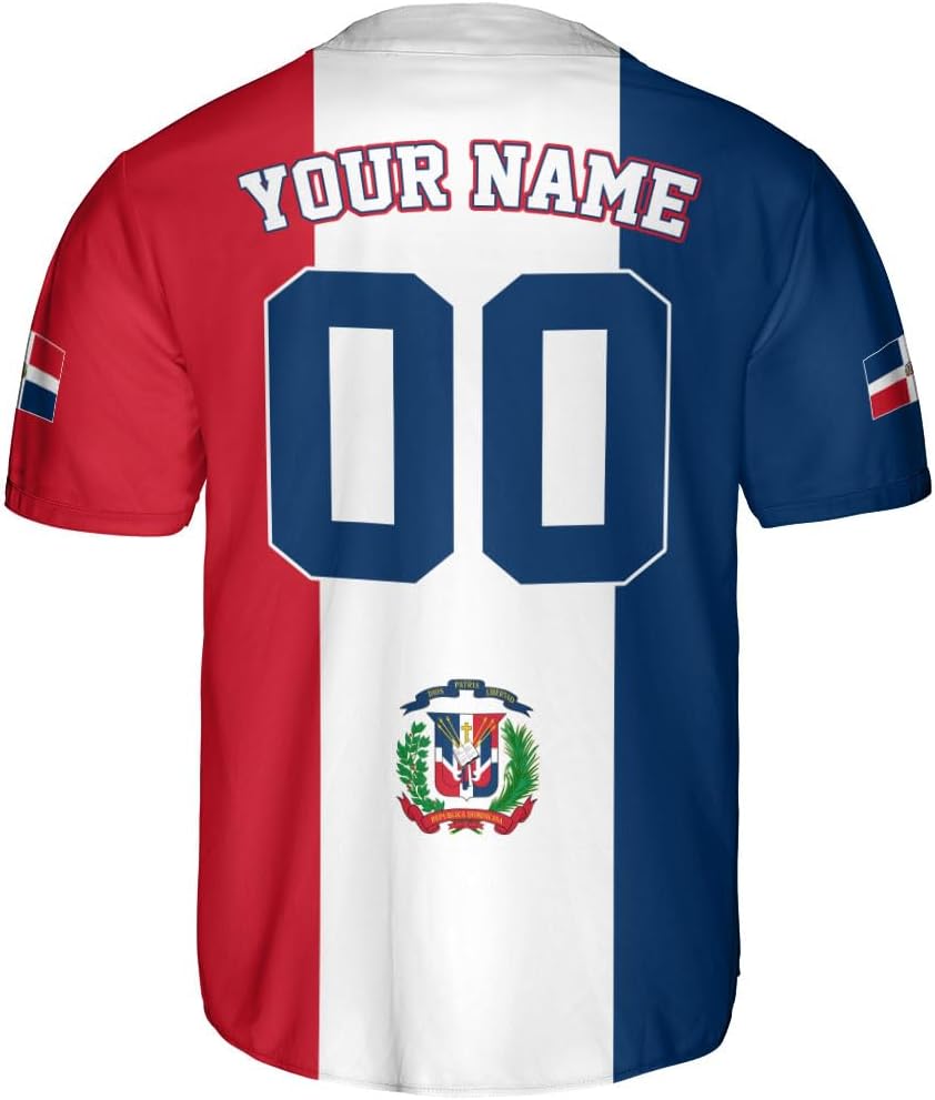 Personalized Dominican Republic Baseball Jersey Shirt,Team Name Republic Dominicana Baseball Jersey for Men and Women