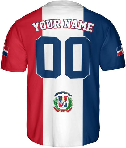 Personalized Dominican Republic Baseball Jersey Shirt,Team Name Republic Dominicana Baseball Jersey for Men and Women