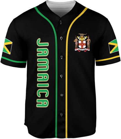 Personalized Jamaica Baseball Jersey Shirt, Custom Team Name Jamaican Baseball Jersey for Men and Women, Jamaica Country