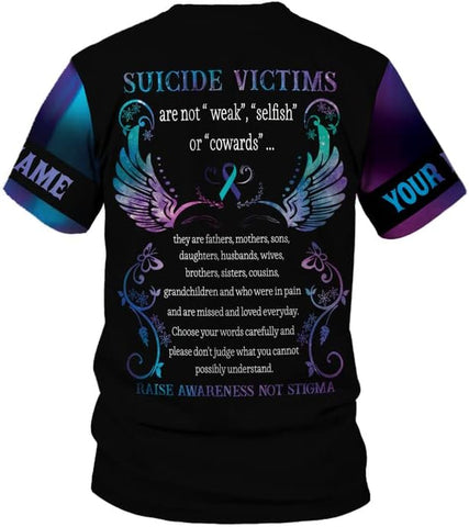 Vybonz Personalized Suicide Awareness Shirt, Suicide Prevention Awareness, Mental Health Awareness, Mental Health Clothing