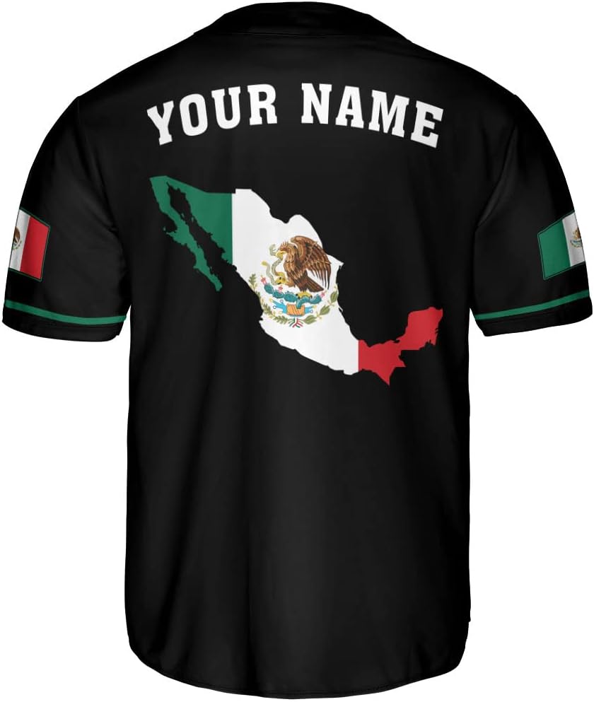 Personalized Mexico Mexican Baseball Shirt, Customized Team Name Mexican Aztec Baseball Jersey for Men for Men,Women S-5XL
