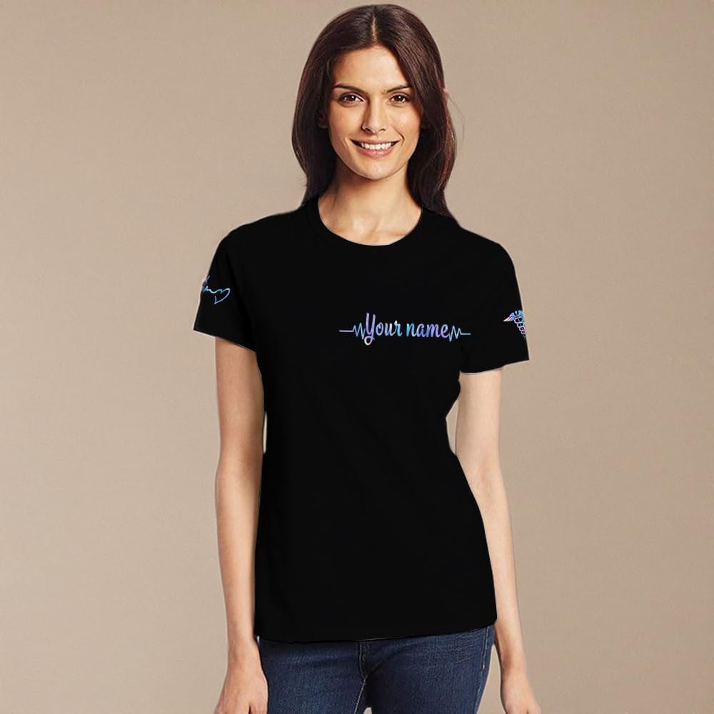 Custom Er Nurse Shirts for Women Future Nurse Shirt 3D Nursing Shirts for Nurses Emergency Nurse Shirt CNA Shirts CNA Shirt