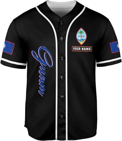 Parvii Personalized Guam Baseball Jersey Shirt, Guam Jersey, Guahan Flag Jersey, Guam Islander Pride Jersey for Men & Women