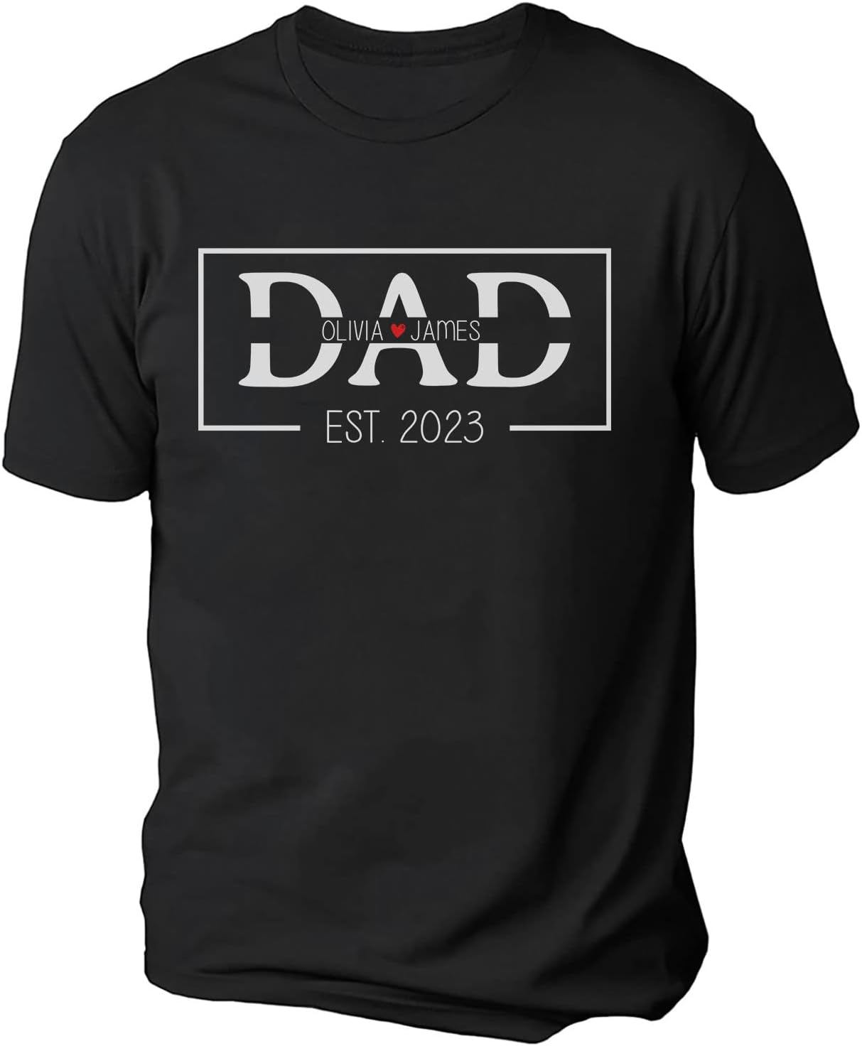 Personalized Grandpa Dad Papa Shirt Custom Kids Name Gift Fathers Day, Promoted to Dad Est 2023 Baby Daddy New Dad (TS34)
