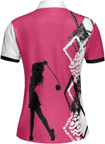 Personalized Women's Golf Polo Shirts, Golf Polo Short Sleeve Sport Activewear, Polo Gifts for Mothers Day 2023 (PL46)