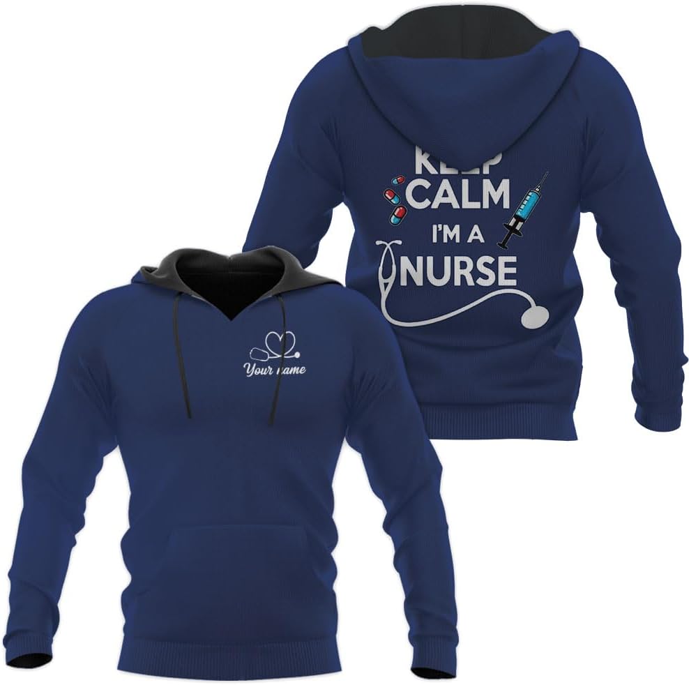 Custom Nurse 3D Shirt Personalized RN CNA Emergency Medical Technician Gift Nursing Emergency Shirts Registered Nurse Shirt