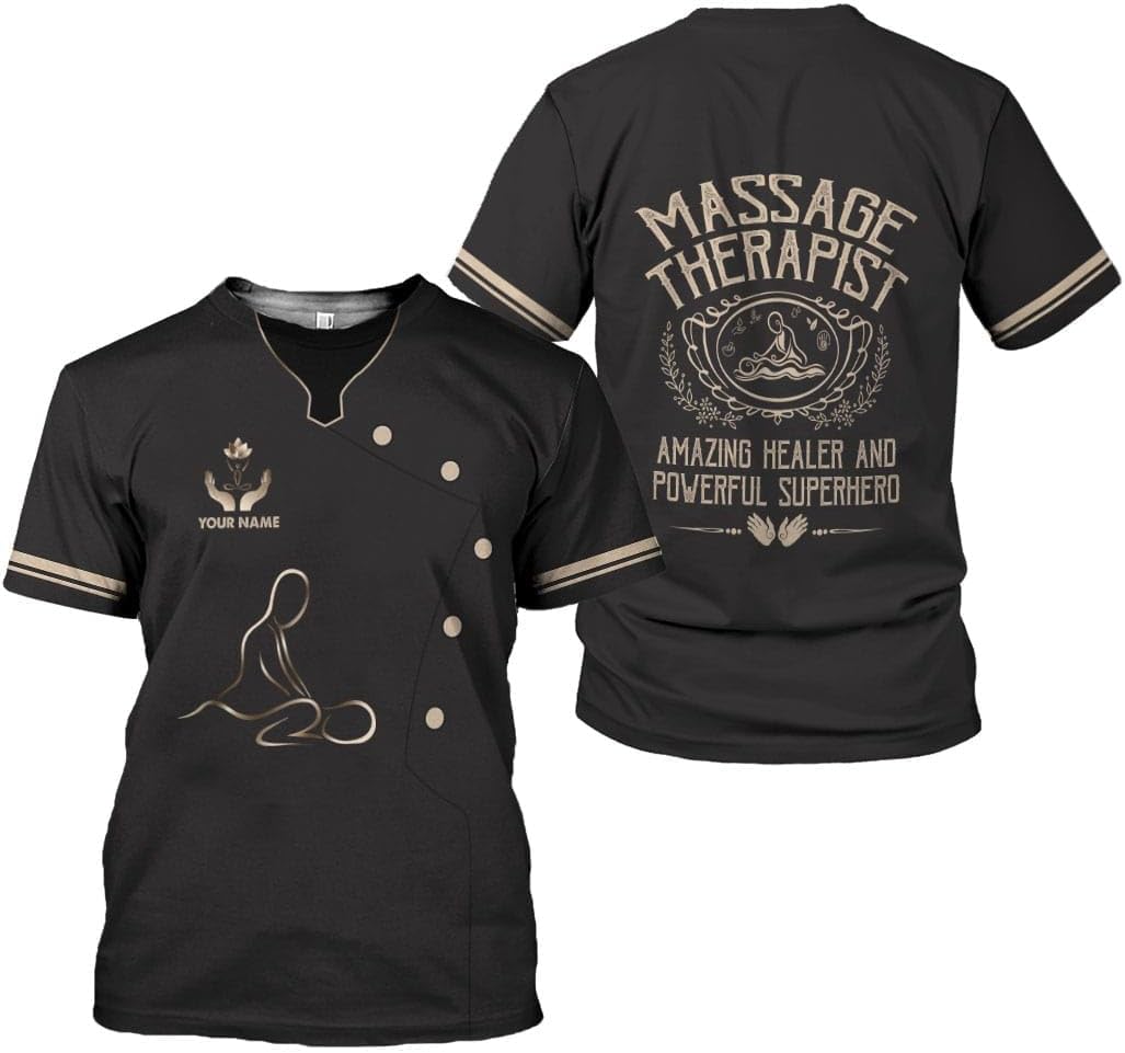 Personalized Massage Therapist Women's T-Shirt - Spa Uniform, Gift