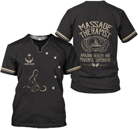 Personalized Massage Therapist Women's T-Shirt - Spa Uniform, Gift