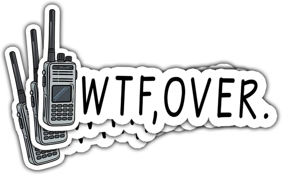 (3 Pcs) What The Fuck Over Sticker, Funny Stickers for Adults Dirty, WTF Sticker, Uncensored Adult Stickers for Laptop Water Bottle Phone Car Window Helmet Vinyl Stickers 3 Inches (WTF 1)