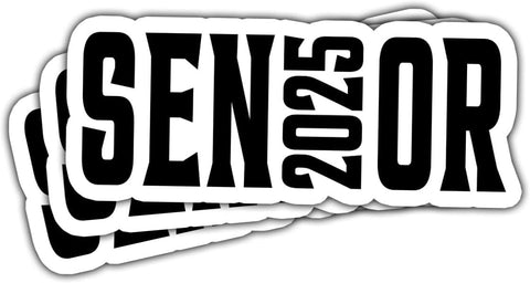 3 Pcs Senior 2025 Stickers, Senior Stickers, Senior Car Decorations Class of 2025, Senior Year 2025 - Stickers for Laptop Water Bottle Phone Car Window Helmet Vinyl Stickers 3 Inches (5x5)