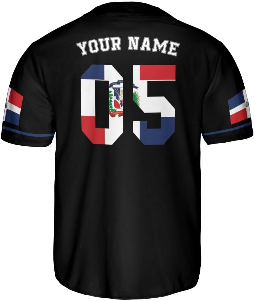 Custom Dominican Jersey for Men Dominican Baseball Jersey Dominican Baseball Jersey Dominicana Shirt Dominican Flag Jersey