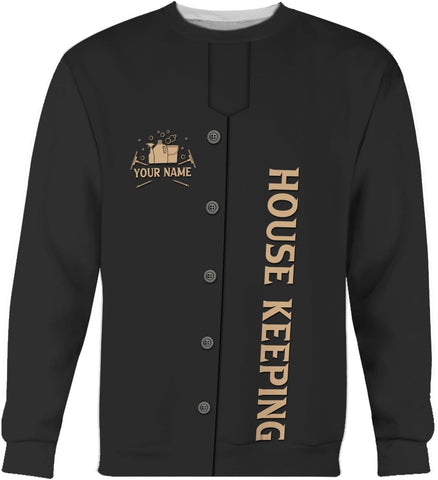 Personalized Housekeeping Shirt 3D All Print Cleaning Service Tshirt Gifts for Housekeeper, House Cleaning Uniforms for Women
