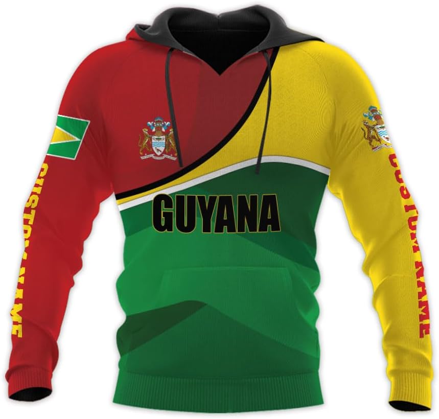 Personalized Name Guyana Shirts for Men and Women,Guyana Flag Funny Patriotic T-Shirt, Guyanese Pride Flag Shirt