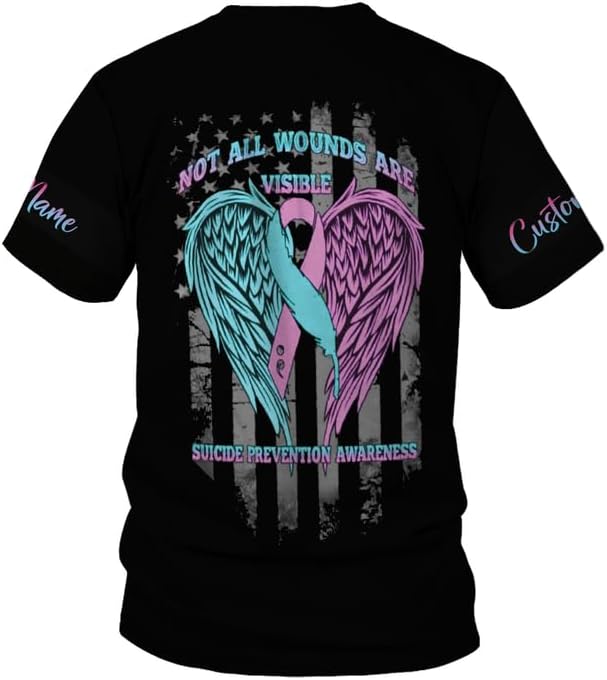 Vybonz Personalized Suicide Awareness Shirt, Suicide Prevention Awareness, Mental Health Awareness, Mental Health Clothing
