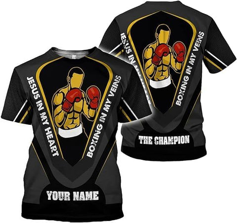 MAPrints Personalized Boxing 3D Hoodies, Gift Boxer T-Shirt, Boxing Hoodies, Sweatshirt, Shirt For Boxing Lovers, Boxing Gift