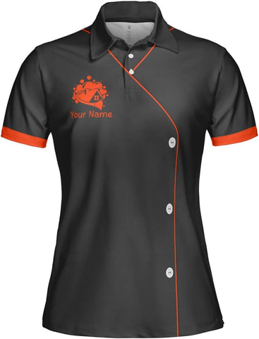 MoonArt Personalized Housekeeping Polo Shirts 3D Print Cleaning Service, Housekeeper House Cleaning Uniforms for Women