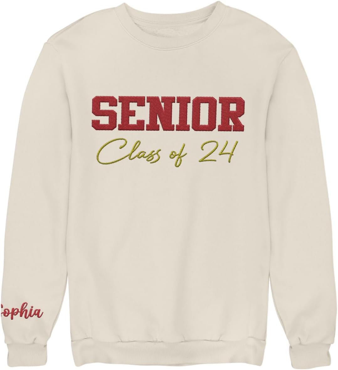 MAPrints Personalized Senior 2024 Embroidered Sweatshirt, Graduation 2024 Class Of 2024 Senior Class Of 2024 Graduation Shirt