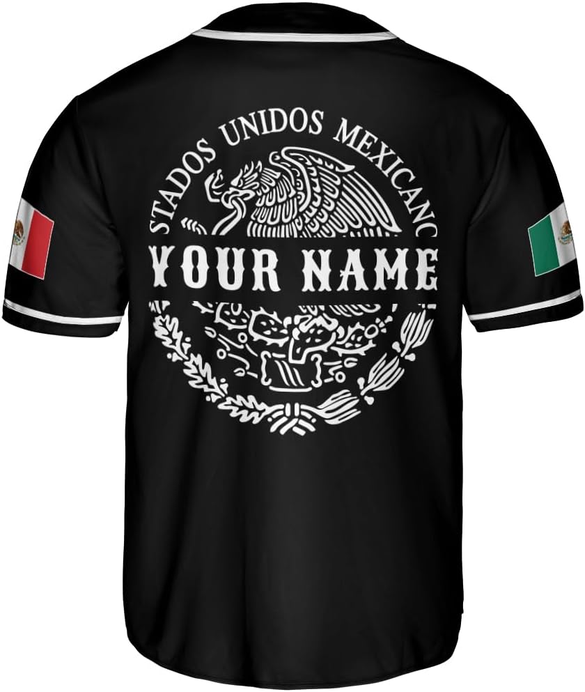 RoyalBro Personalized Mexico Baseball Jersey, Mexican Jersey for Men & Women, Mexican Flag Jersey, Mexico Shirt Camisa