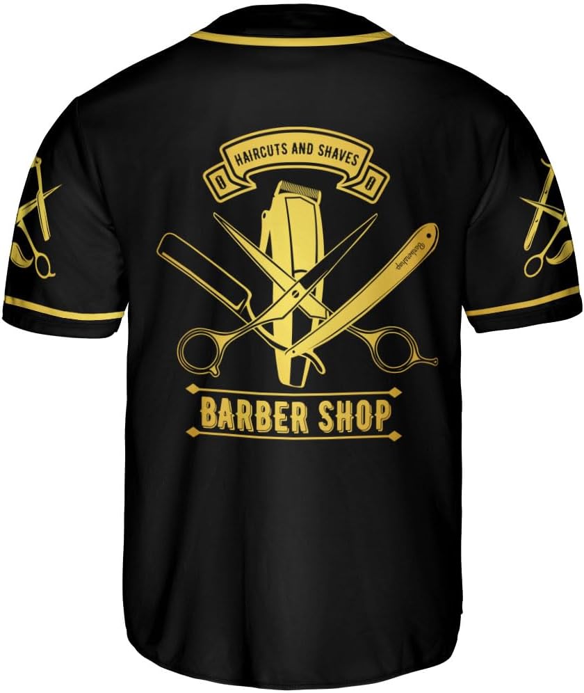 AOVL Personalized Barber Baseball Jersey Barber Shop Shirt Barber Gift Men Barber Professional Baseball Jerseys Hair Stylist
