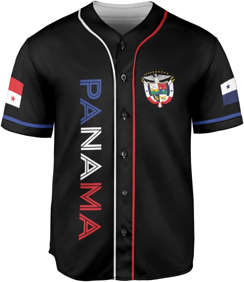 Personalized Panama Baseball Jersey Camisa Shirt, Panamanian Flag Jersey, Panamanian Pride Jersey for Men and Women