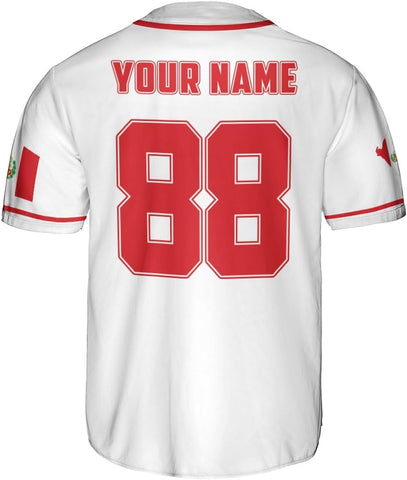 Podagree Personalized Peru Baseball Jersey, Peruvian Proud Flag Jersey Shirt Peru Coat of Arms Peruvian Gift for Men Women