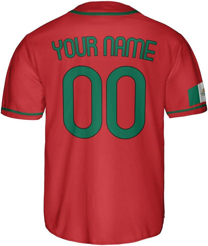 Mostefy Custom Mexico Baseball Jerseys Mexican Eagle & Flag Shirt for Teams, Mexico Shirts for Men & Women Size S-5XL