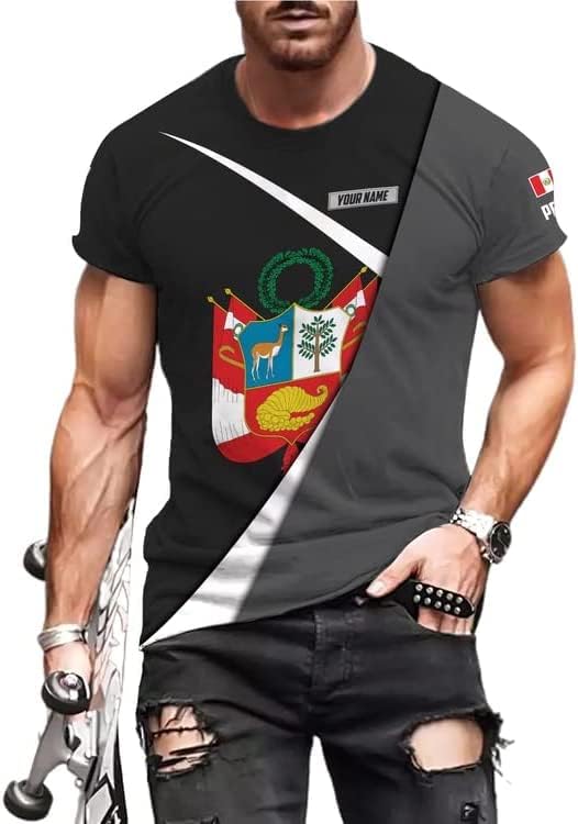 Personalized Peru Shirts for Men,Peru Mens Shirt, Peru Flag Shirt, Peruvian T Shirt, Peru Jersey, Peruvian Shirts