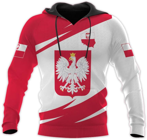 Vybonz Personalized Poland Hoodie Women & Men 3D, Poland Pride Shirt Polish Eagle