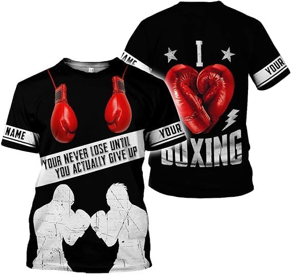 MAPrints Personalized Boxing 3D Hoodies, Gift Boxer T-Shirt, Boxing Hoodies, Sweatshirt, Shirt For Boxing Lovers, Boxing Gift