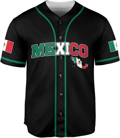 RoyalBro Personalized Mexico Baseball Jersey, Mexican Jersey for Men & Women, Mexican Flag Jersey, Mexico Shirt Camisas