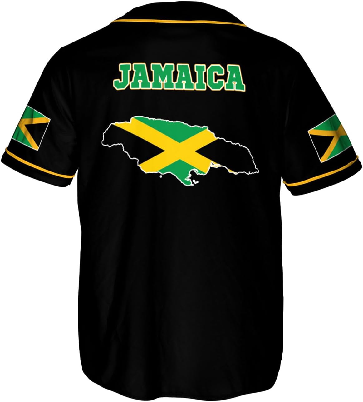 Leprints Personalized Jamaica Baseball Jersey Shirt, Custom Team Name Jamaican Baseball Jersey for Men, Women