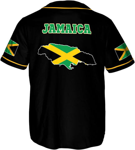 Leprints Personalized Jamaica Baseball Jersey Shirt, Custom Team Name Jamaican Baseball Jersey for Men, Women