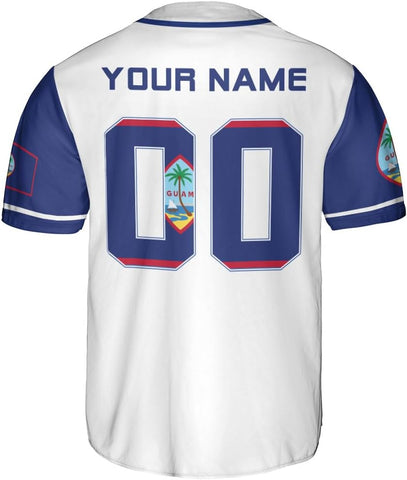 Leprints Personalized Guam Baseball Jersey Shirt, Guahan Flag Jersey, Guam Islander Pride Jersey for Men and Women