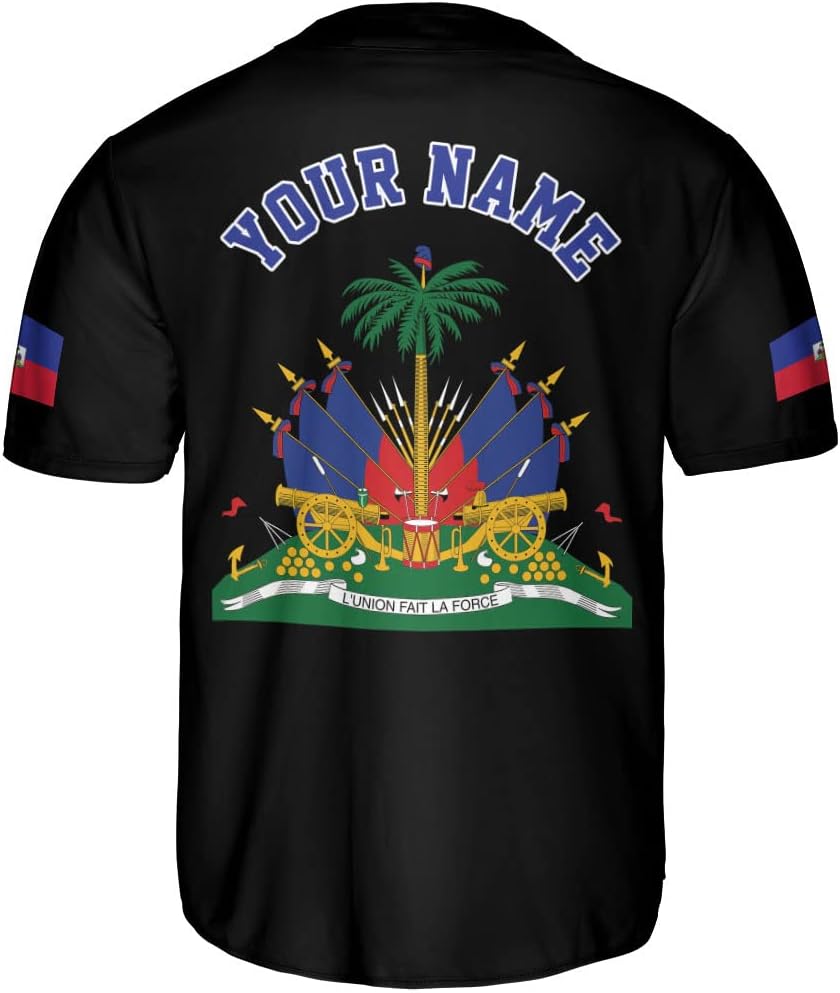 Personalized Name Haiti Baseball Jersey, Haitian Baseball Jersey for Men Women, Haitian Pride Jersey Shirt