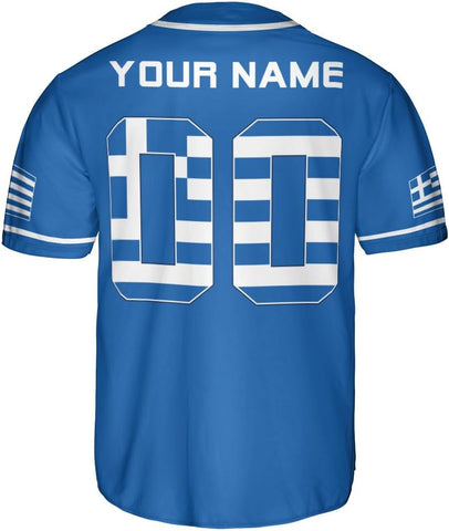 Leprints Personalized Greece Greek Jersey, Greece Greek Soccer Shirt Baseball Grecian Pride Flag Jersey Men Women Shirts